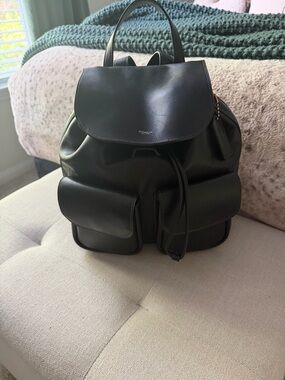 Coach Crosby Backpack 28 Black Leather Drawstring Pocket